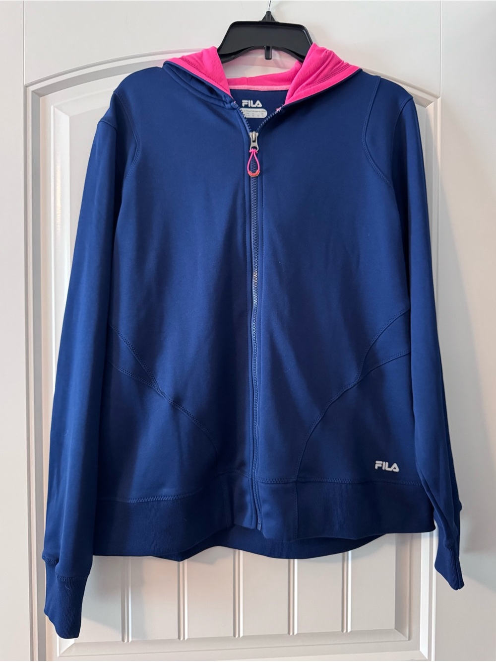Fila Women's Blue Jacket with Pink Hood Lining
